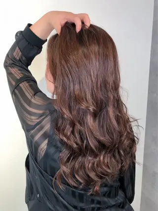 セミロング カラー _WHITE 高槻のヘアスタイル