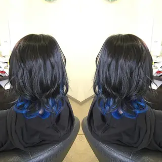 セミロング カラー 💓シールエクステ ルミエールのヘアスタイル