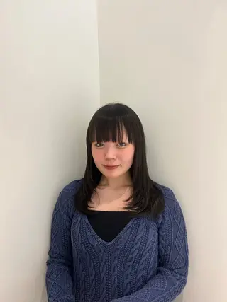 セミロング カラー 顔周りレイヤー 🎀マリノのヘアスタイル