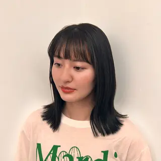ミディアム カラー 【モデル募集中】りの ルネ北千住店のヘアスタイル