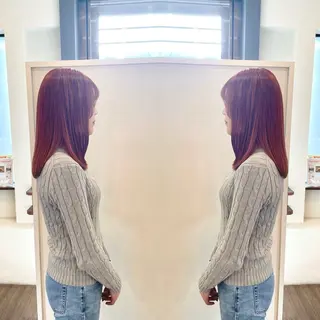 ミディアム カラー Hair make VERDA所属・富永 憲一郎のヘアスタイル