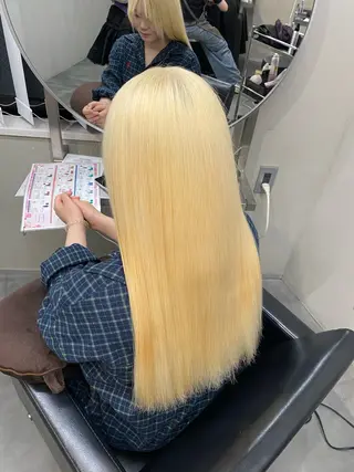 ロング ななみ/博多/ ブリーチ/ハイトーンのヘアスタイル