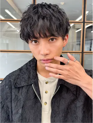 ショート パーマ メンズ 加藤 いくみのヘアスタイル