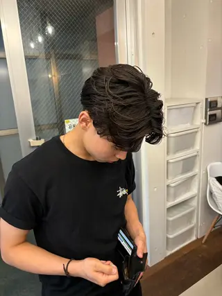 ショート カラー パーマ メンズ fifth 庄子愛彩のヘアスタイル