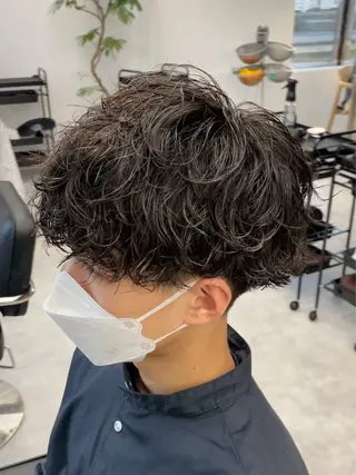 ショート パーマ メンズ メンズパーマ/新潟/ 万代／田崎亮🌟のヘアスタイル