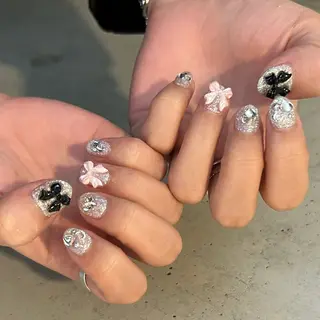 ネイル unwind ┊︎冬っぽネイル🧸のネイルデザイン