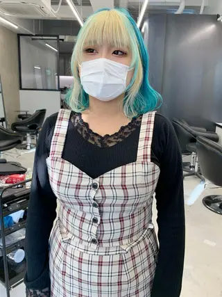 ミディアム カラー kimika🥑 メンズ/髪質改善のヘアスタイル