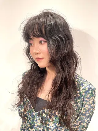 ロング カラー ヘアアレンジ 透明感カラー ももかのヘアスタイル