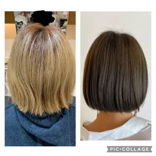 ミディアム カラー 清水 有紗のヘアスタイル