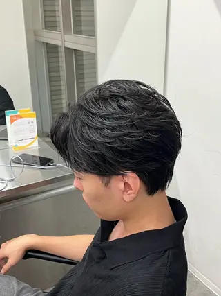 ショート パーマ メンズ メンズカット メンズパーマヤマザキのヘアスタイル