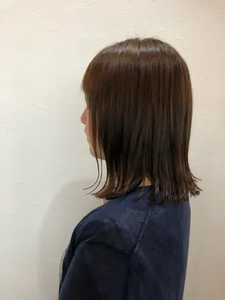 ミディアム 縮毛矯正&髪質改善/ きょうの🐺のヘアスタイル