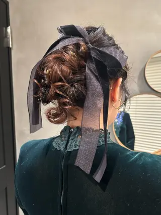 セミロング ヘアアレンジ デザインカラー❤︎ イシイレイのヘアスタイル