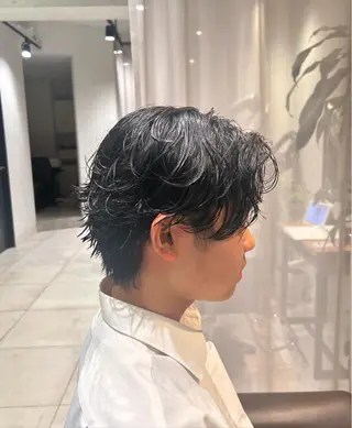 パーマ メンズ 保坂 駿太郎のヘアスタイル