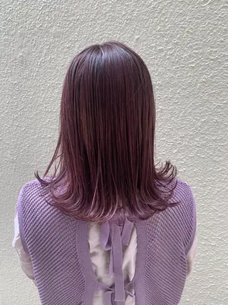 セミロング カラー FERIA梅田🖤 透明感カラー🎀のヘアスタイル