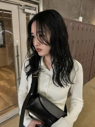 ロング パーマ/オリーブ/ 酸性ストレート/ゆなのヘアスタイル