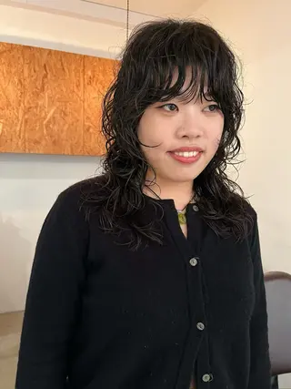 セミロング パーマ 暖色/パーマ 🌼クニトウメイのヘアスタイル