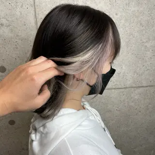 ショート カラー 奥山義進/ハイトーン /バレイヤージュのヘアスタイル