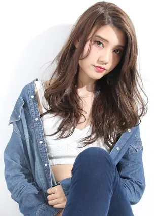 セミロング カラー neaf六本木所属・韓国風レイヤー ショート/犬塚 優介のヘアスタイル