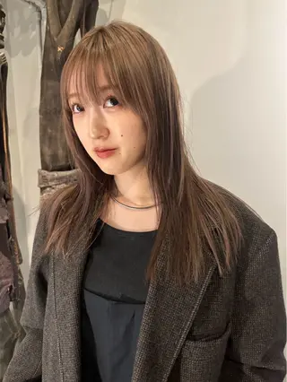 セミロング カラー sho メンズカット パーマのヘアスタイル