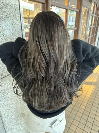 ロング 天神橋筋 髪質改善 縮毛矯正 中川将彰のヘアスタイル