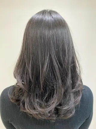 ロング コテ巻き風パーマ 河島恭平のヘアスタイル