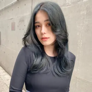 セミロング カラー ✨ハッシュカット✨ ユウキ✨のヘアスタイル