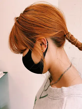 ロング カラー ヘアアレンジ 塩澤 榛奈のヘアスタイル