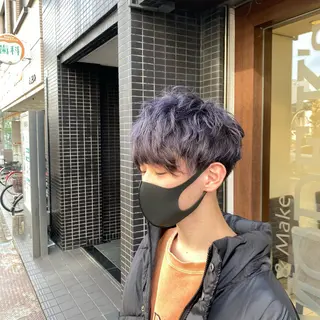 ショート 波巻きスパイラル/ メンズパーマ/ゆうひのヘアスタイル