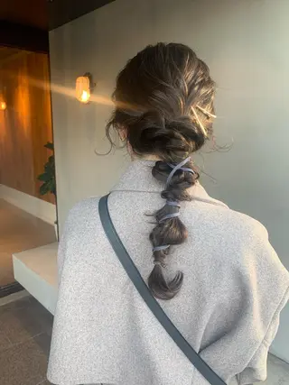 ロング ヘアアレンジ ブリーチ/アレンジ 天満/chihiroのヘアスタイル