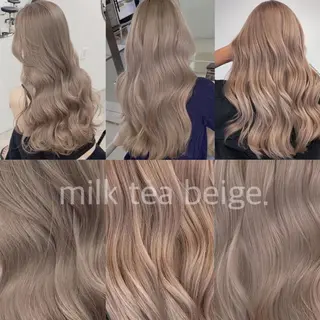 ロング カラー 艶ハイトーン🔆 ️️️安座間 希のヘアスタイル