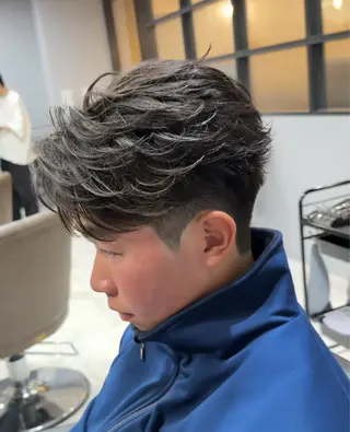 ショート パーマ メンズ メンズ特化/パーマ フェザーパーマ/来星のヘアスタイル