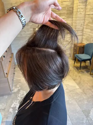 ショート カラー 傷めない白髪ぼかし/ ワタナベユウマのヘアスタイル