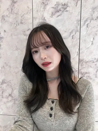 セミロング 🎀しゅな/韓国 レイヤー/透明感♡のヘアスタイル