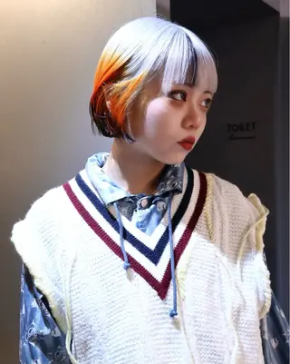 ミディアム シイヤ ハナノのヘアスタイル