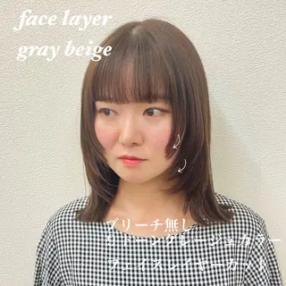 ミディアム カラー kitin 吉祥寺 山岸花のヘアスタイル