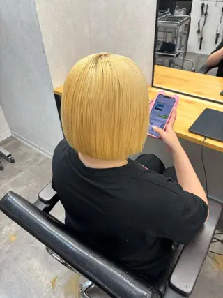 ミディアム エクステ/心斎橋/ ハイトーン/ミサキのヘアスタイル