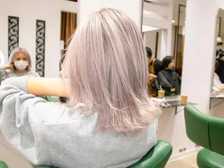 セミロング カラー Re:ta Hair 飯田淳平のヘアスタイル