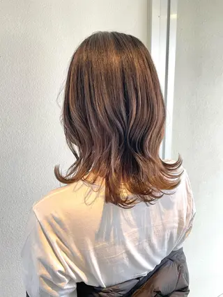 ミディアム カラー ヘアアレンジ 坂尻 嘉珠也のヘアスタイル