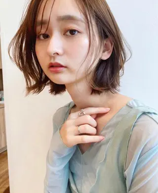 ショート カラー k-twoたき✨艶感 カラー/美髪矯正のヘアスタイル