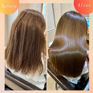 ロング 自然で柔らかい縮毛 矯正✨松尾郁哉のヘアスタイル