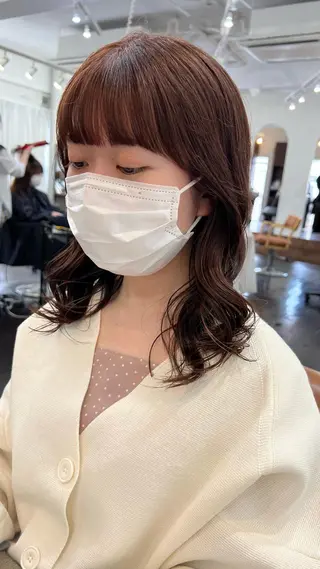ミディアム 名駅/艶韓国風ヘア miyabiのヘアスタイル