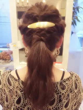 セミロング ロング LoRE hair 四条河原町 西尾友里のヘアスタイル