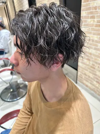 ショート パーマ メンズ 💈メンズ特化 美容師サキ💈のヘアスタイル
