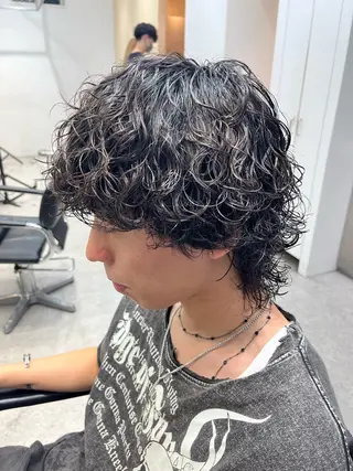 ミディアム パーマ メンズスタイル特化 /fifthりっくんのヘアスタイル