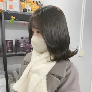 ミディアム カラー パーマ ヘアアレンジ メンズ キッズ ネイル マツエク・マツパ アイブロウ 似合わせカラー♡髪質 改善🎀サトカ🍒のヘアスタイル