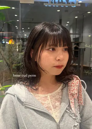 ミディアム パーマ/名古屋パーマ / コデラ ナナホのヘアスタイル