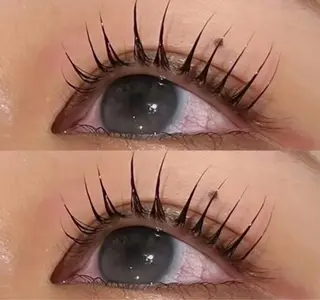 マツエク・マツパ eve🐰束間まつ毛 /透明感カラーのマツエク・マツパデザイン