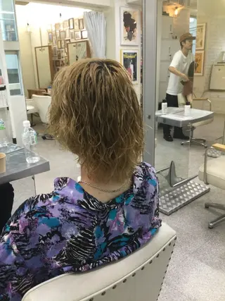 ショート パーマ ウルフレイヤー エクステ/kokiのヘアスタイル