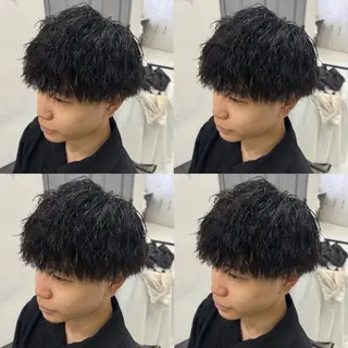 ミディアム パーマ 🟣メンズパーマ 川端 永遠🟣のヘアスタイル