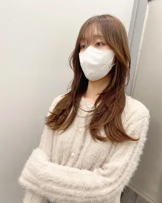 ロング 京都レイヤーカット/ 縮毛矯正/羽柴りくのマツエク・マツパデザイン